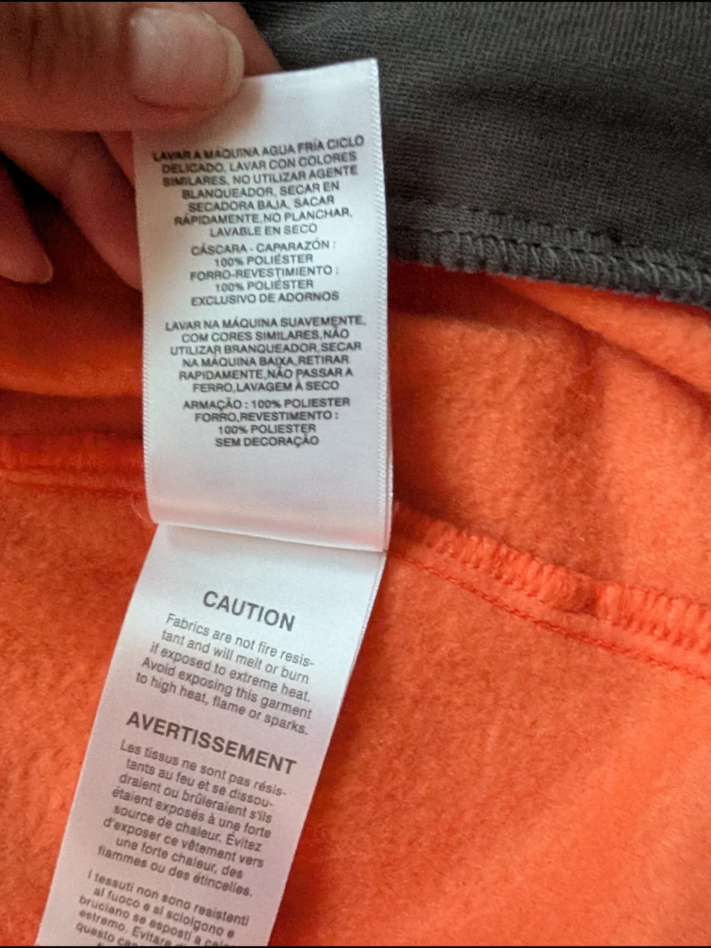 Columbia Youth Fleece Jacket Full Zip Bright Orange Size 14/16 (L/XL)